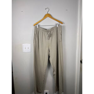 Skims Lounge Pants Womens Large Taupe Soft Wide Leg Drawstring Stretch 30”